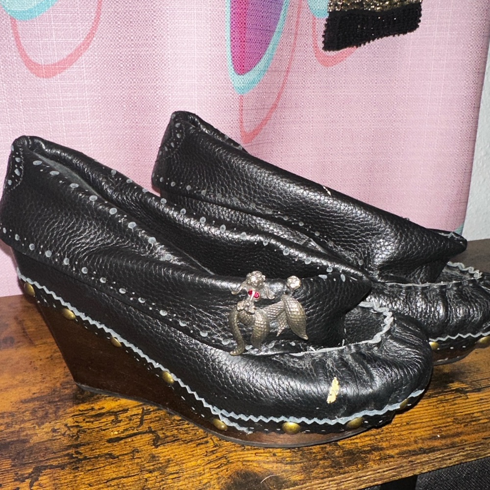 Irregular Choice Slouchy Black Wedge